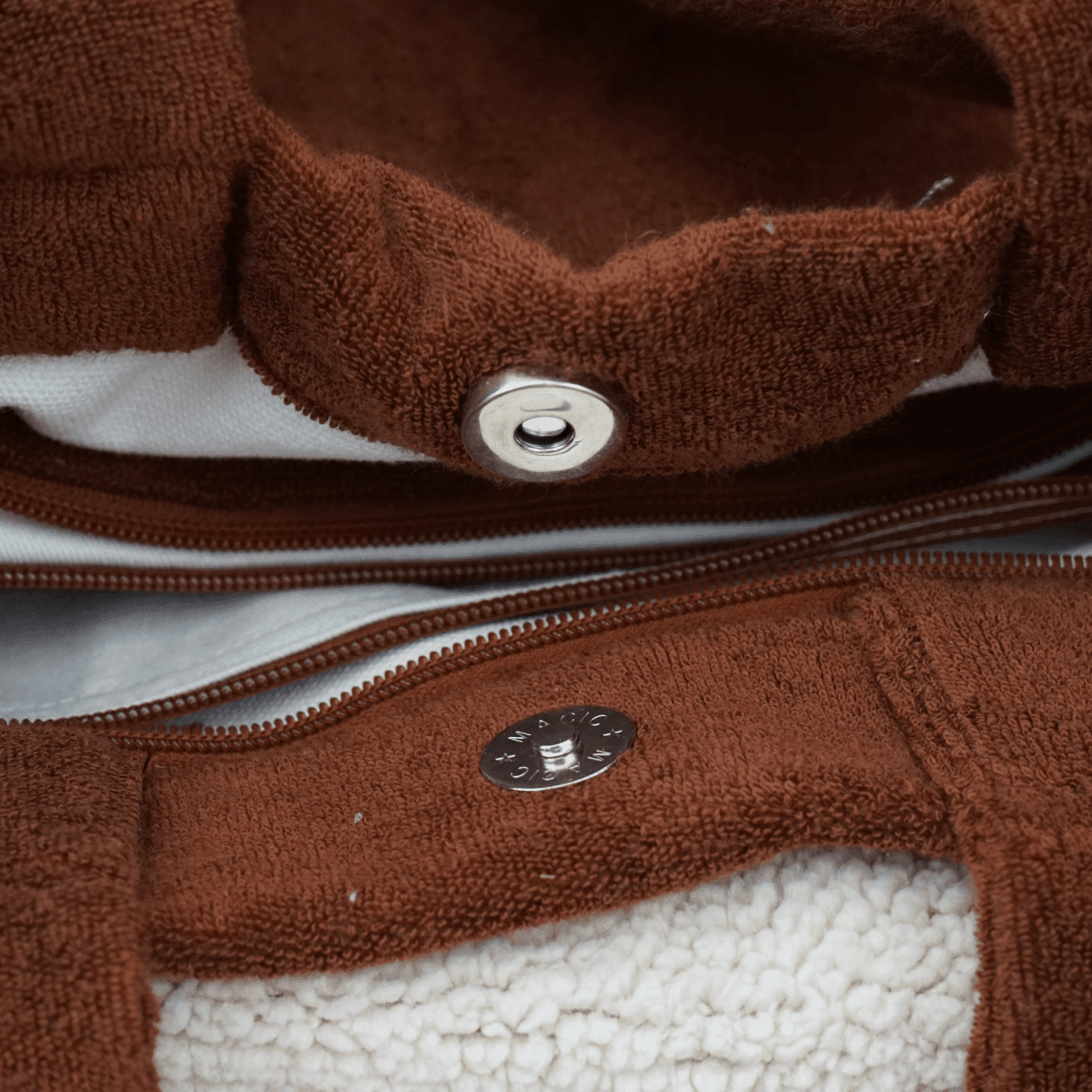 Mello Plush Tote Bag — Terry Cotton Everyday Shoulder Tote - Kasang