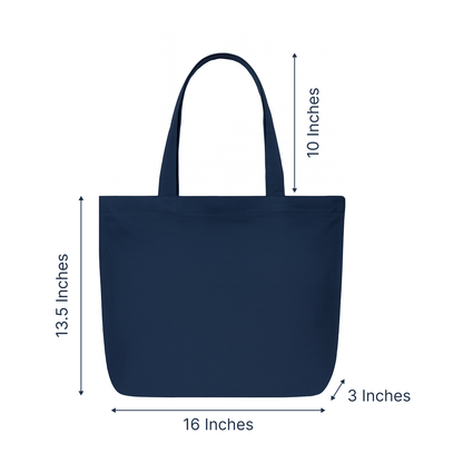 Tote Bag - Blue Tote bag Peacock design - Kasang