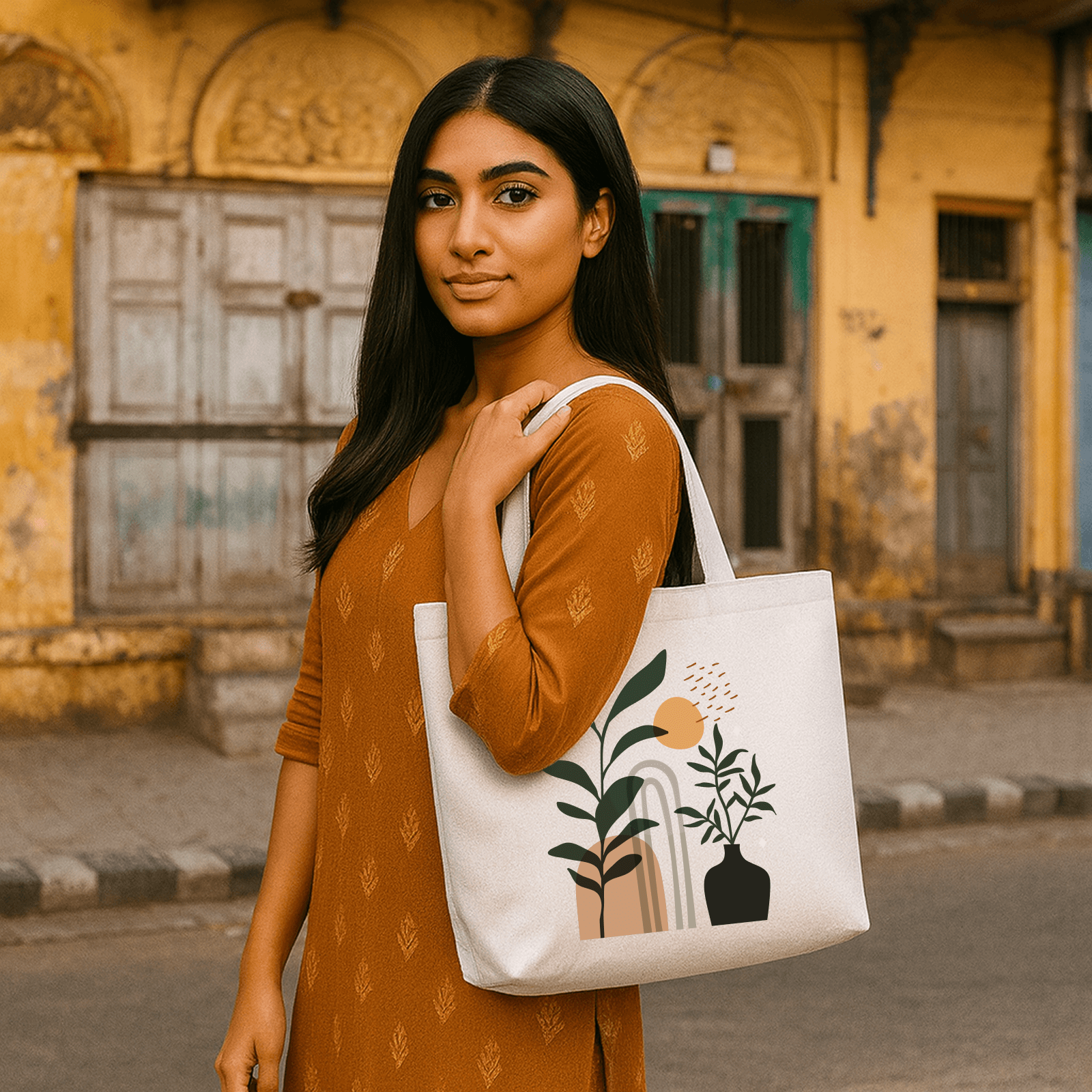 Tote Bag - Earthy oasis design - Kasang