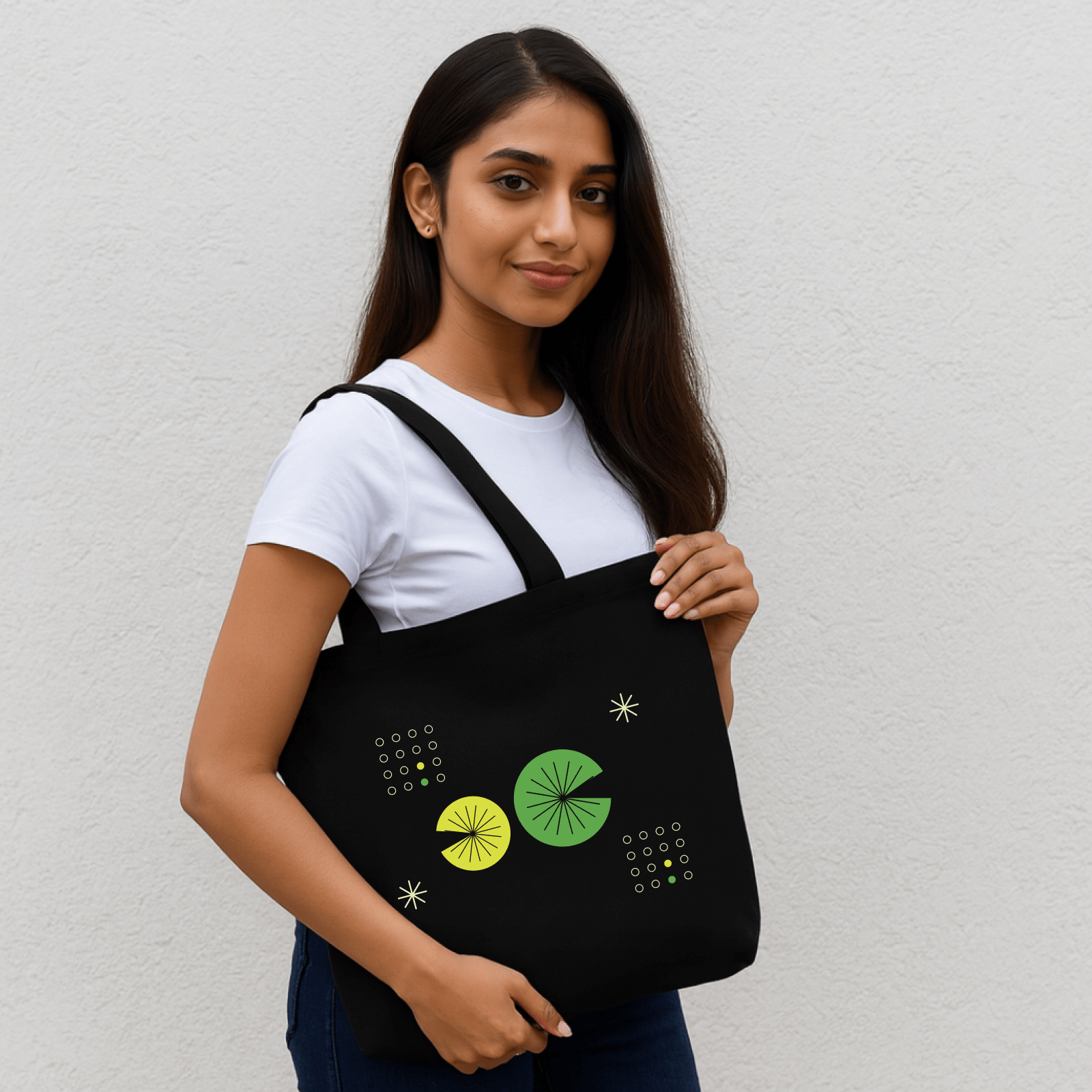 Tote Bag: Modern Lime Burst - Kasang