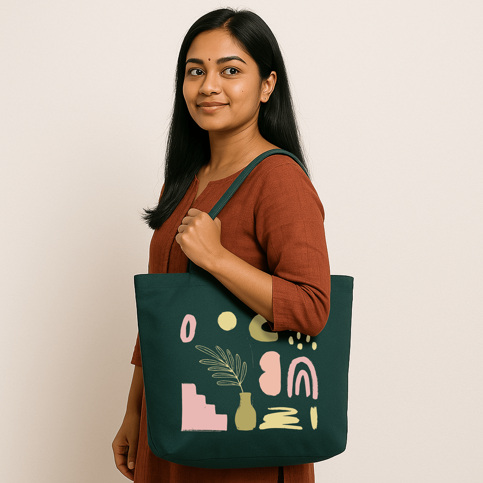 Tote Bag - Pastel Boho Blocks - Kasang